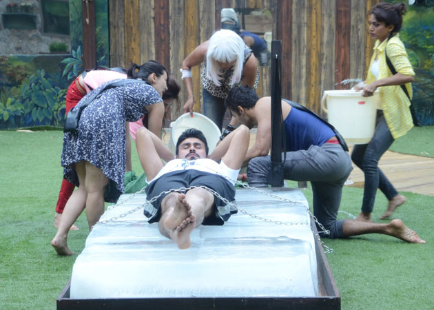 <i>Bigg Boss 8</i>: An Icy Challenge to Decide Aarya Babbar and Puneet Issar's Fate