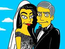 Amal and George Clooney's Wedding <i>Meets The Simpsons</i>