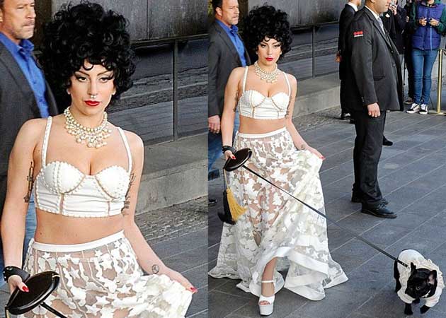 Lady Gaga's <i>Desi</i> Connection: Spotted in Falguni-Shane Peacock Creation