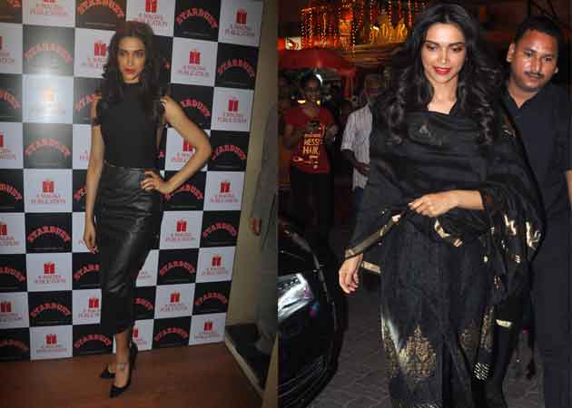 Deepika Padukone Wears Black to Work and Pray