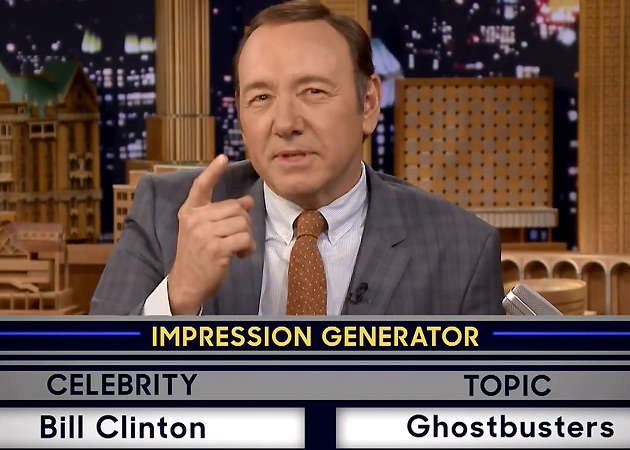 Kevin Spacey Mimics Bill Clinton, Michael Caine