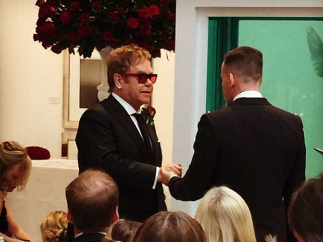 Singer Elton John, David Furnish Get Married in England