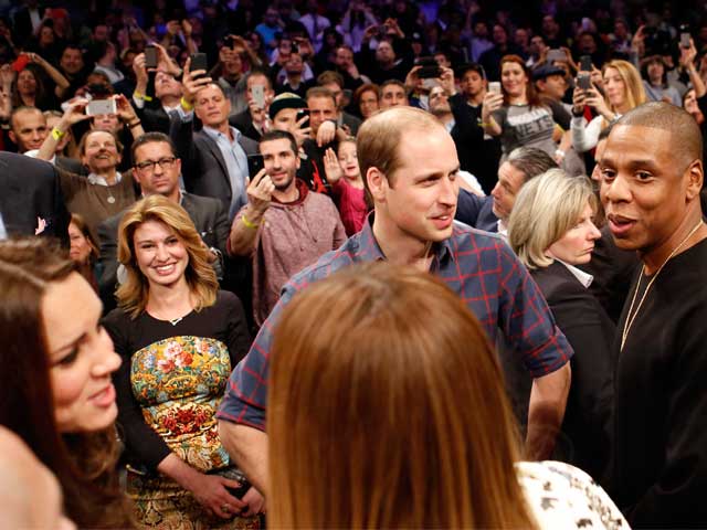 William and Kate Meet Beyonce and Jay-Z Court-Side