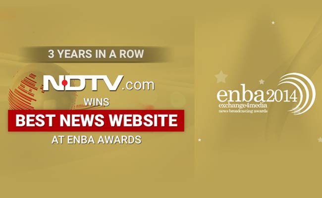 NDTV.com Wins ENBA Award for Best English Website Third Year in a Row