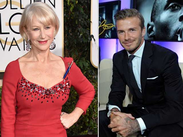 Helen Mirren Finds David Beckham 'Unbelievably Beautiful'