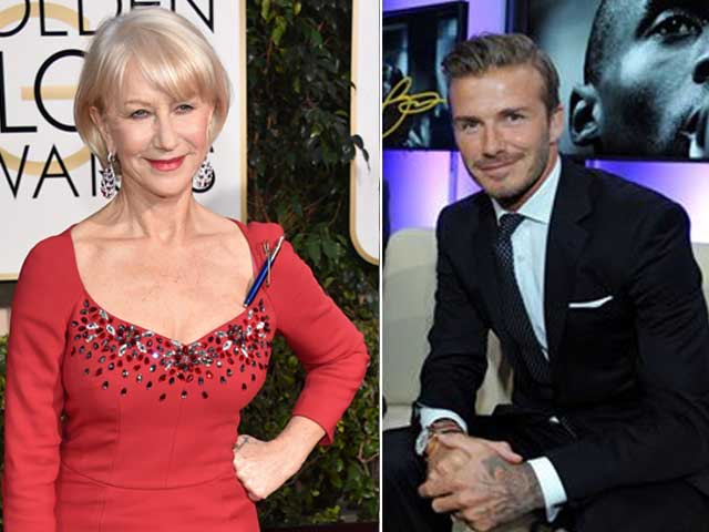 Helen Mirren Finds David Beckham "Unbelievably Beautiful"