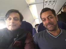Salman Khan, Shashi Tharoor's Mid-Air Selfie