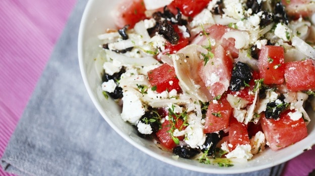 Guilt Free Watermelon and Feta Cheese Salad