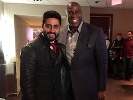 Abhishek Bachchan's 'Childhood Dream' Comes True, Meets Magic Johnson Abhishek Bachchan's 'Childhood Dream' Comes True, Meets Magic Johnson