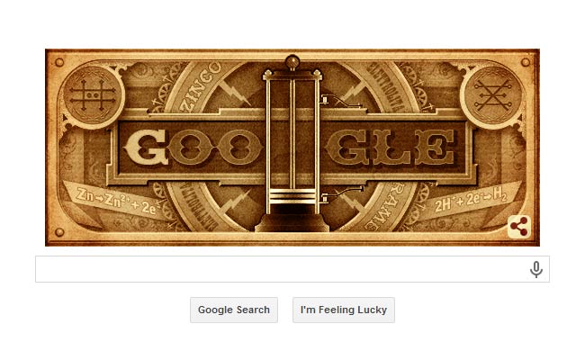Alessandro Volta's 270th Birth Anniversary Celebrated With a Google Doodle