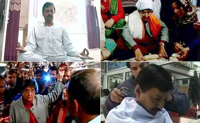 How Arvind Kejriwal and Kiran Bedi Spent the Last Day Before Delhi Elections