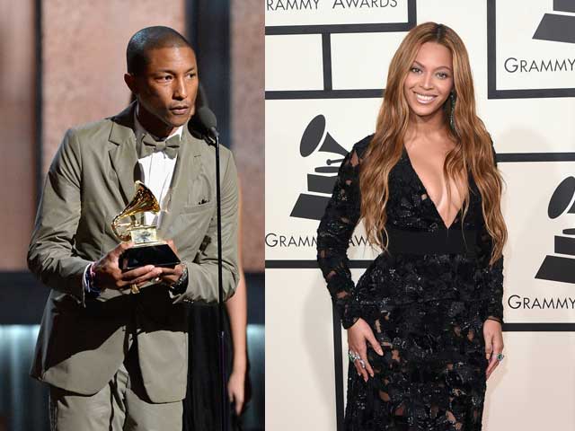Pharrell Williams Wins Three Grammys & Performs 'Happy' (Video
