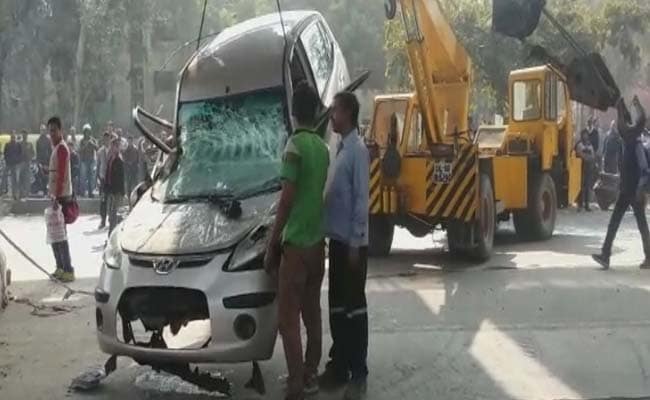 In Delhi Bridge Collapse, Hyundai i10 Car is Pummelled, 3 Injured