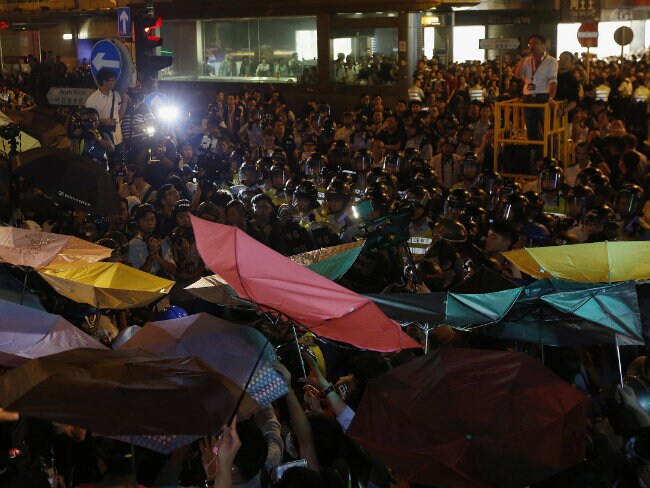 Pro-Democracy Protesters Back in Hong Kong, No Violence