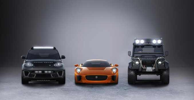 Jaguar C-X75, Range Rover Sport SVR and Land Rover Defender Big Foot to Star in 007 Movie Spectre