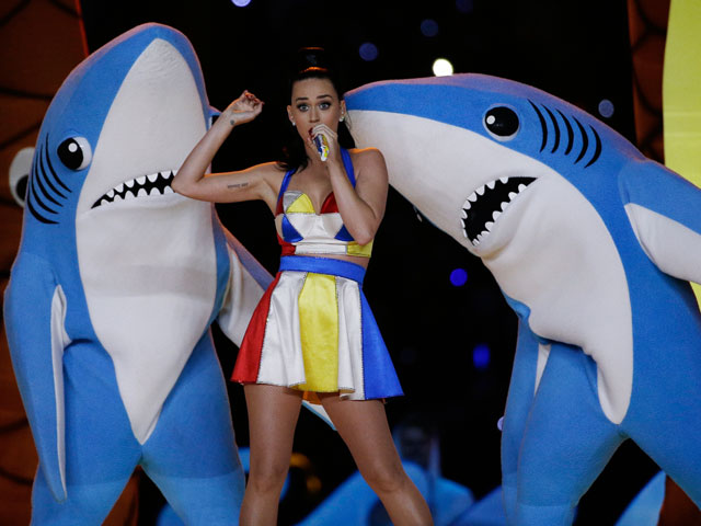 Katy Perry Dazzles at Super Bowl Halftime Show