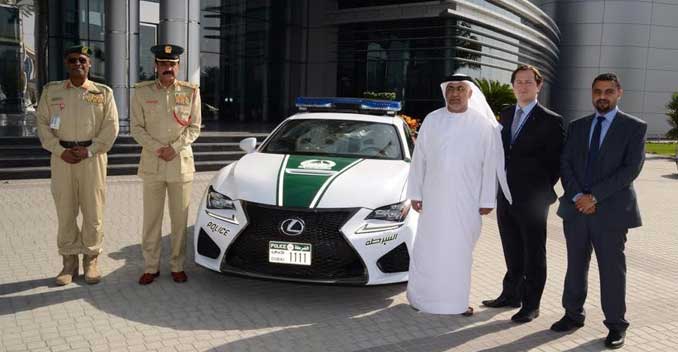 Dubai Police Force Adds the Lexus RCF Supercar to Its Cop Car Collection