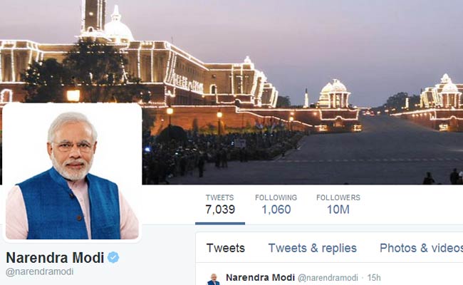PM Narendra Modi Now has Over 10 Million Followers on Twitter