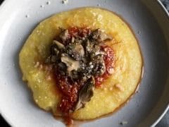 Polenta With Wild Mushrooms and Marinara Sauce Polenta With Wild Mushrooms and Marinara Sauce