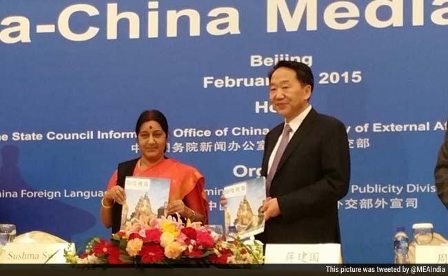 Sushma Swaraj Holds Bilateral Talks with Chinese Foreign Minister Wang Yi