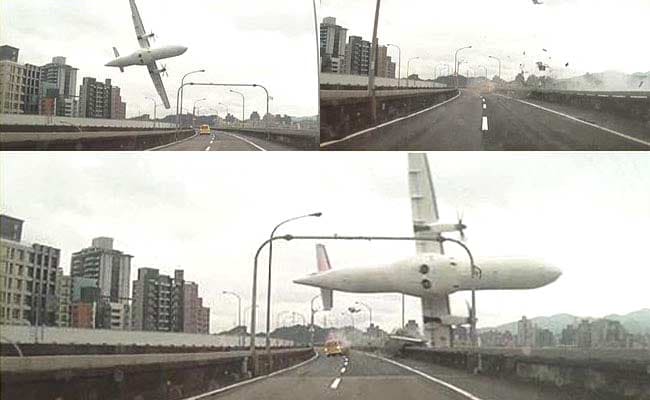 Plane Crashes in Taiwan River, 15 Killed, 30 Missing