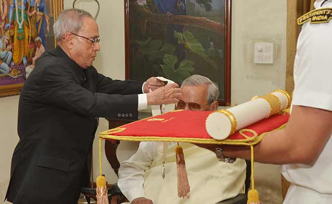 Former Prime Minister Atal Bihari Vajpayee Receives Bharat Ratna, India's Highest Civilian Honour