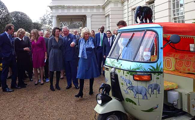 Indian Autorickshaws Ride Into Britain's Palace Grounds