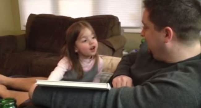 Little girl excited to find out she's going to be a big sister to