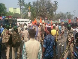 Protest Against Bihar Chief Minister Nitish Kumar Turns Violent Protest Against Bihar Chief Minister Nitish Kumar Turns Violent