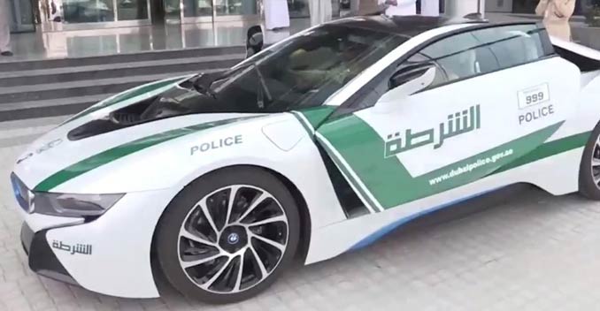 The Dubai Police Force Gets Its First Hybrid Car: the BMW i8