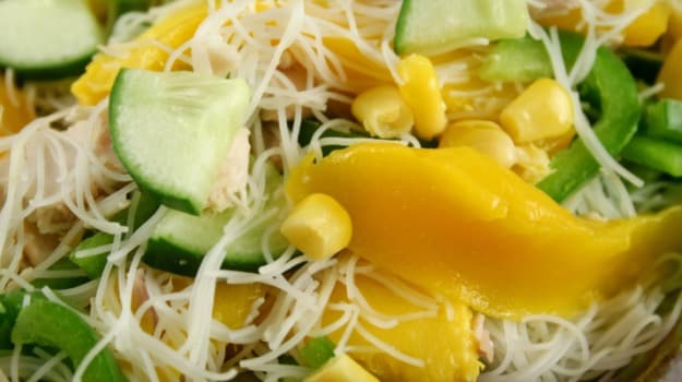 corn raw mango and avocado salad