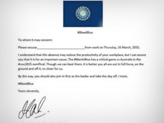 Bunking Work for the Match?  Use This Letter 'Signed by MS Dhoni'