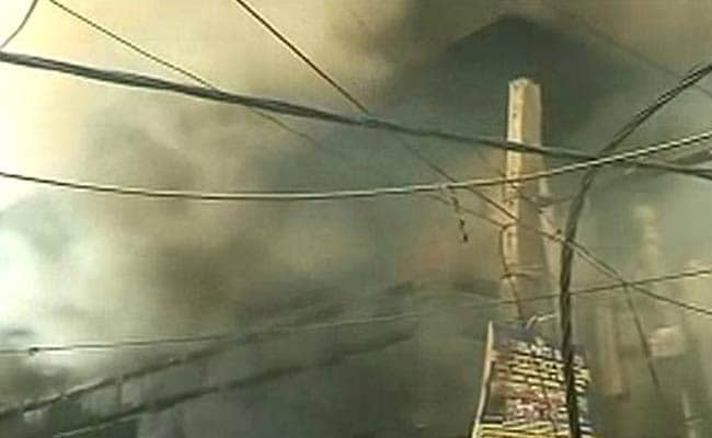 Fire at Large Cloth Market in Delhi's Gandhi Nagar