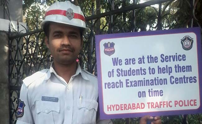 How Hyderabad's Traffic Police Are Helping Students Appearing For Board Exams