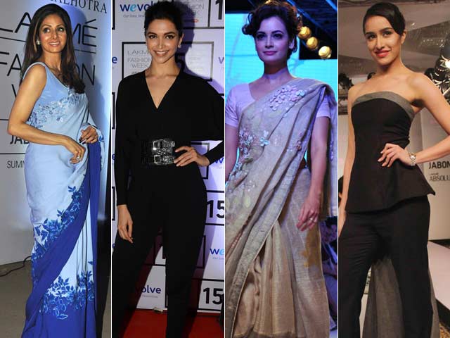 Sridevi and Deepika Off the Ramp; Dia and Shraddha on it