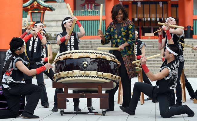 Michelle Obama Beats Drum for Japan Tourist Hotspot