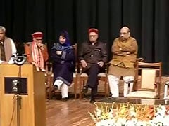 PM Modi Arrives for the Oath Ceremony of Mufti Mohammad Sayeed in Jammu University