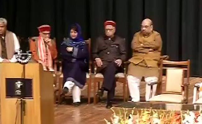 PM Modi Arrives for the Oath Ceremony of Mufti Mohammad Sayeed in Jammu University