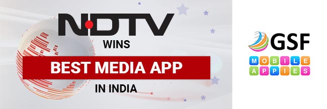 NDTV Wins Best Media App in India