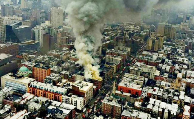 Major Blaze Rips Through New York Building