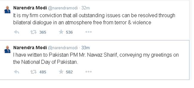 PM Modi Pak day tweet