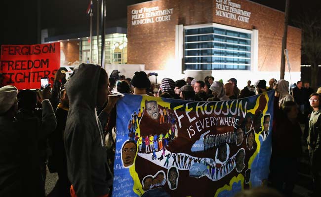 Protests in Ferguson After 2 Police Officers Shot