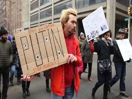 Protesters Rally in New York After Kremlin Critic's Murder Protesters Rally in New York After Kremlin Critic's Murder