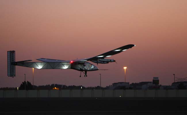 Solar-Powered Plane Takes Off in First Round-the-World Attempt