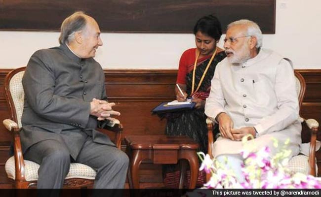 Prince Karim Aga Khan Meets President Pranab Mukherjee, Prime Minister Narendra Modi