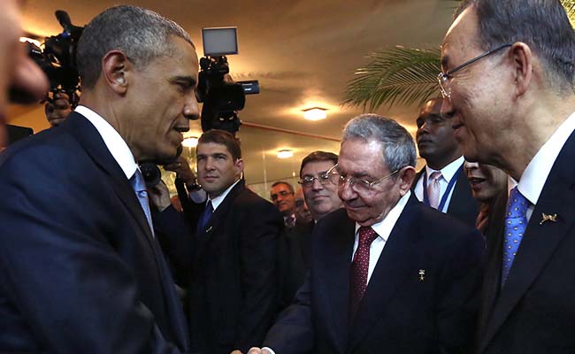 Barack Obama, Raul Castro Shake Hands at Historic Summit