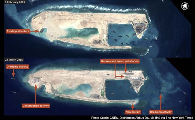 Images Show China Building Aircraft Runway in Disputed Spratly Islands