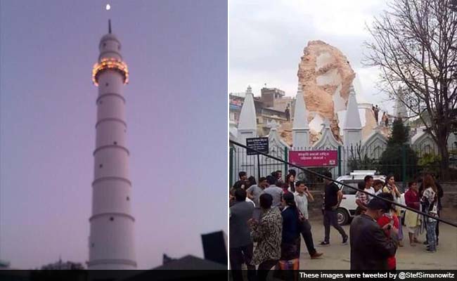 Historic Dharahara Tower Collapses in Kathmandu After 7.9 Earthquake