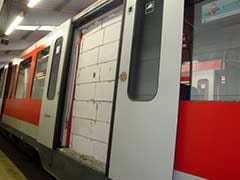Vandals Brick Up Door of German City Train Carriage