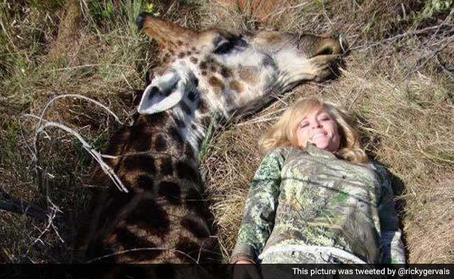 Female Hunter Faces Charge of the Twitter Brigade Over Photo With Dead Giraffe